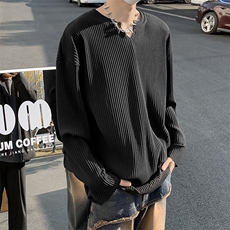C302-P352024春季新款垂感长袖T恤日系cityboy设计感上衣现货，男装T恤，星座512-6