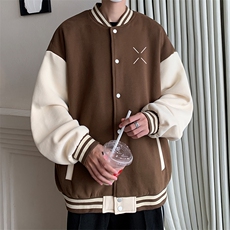 摇粒绒棒球服男大码开衫卫衣男夹克BF86305-P65，男装夹克，电商A040