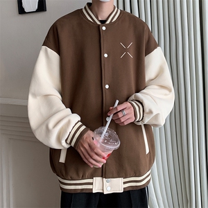 摇粒绒棒球服男大码开衫卫衣男夹克 BF86305-P65图片