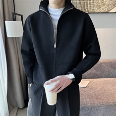 2024秋冬季针织开衫男宽松百搭保暖外穿情侣纯色毛衣外套M835，男装针织衫/毛衣，星座1116A-2（原606A-1）