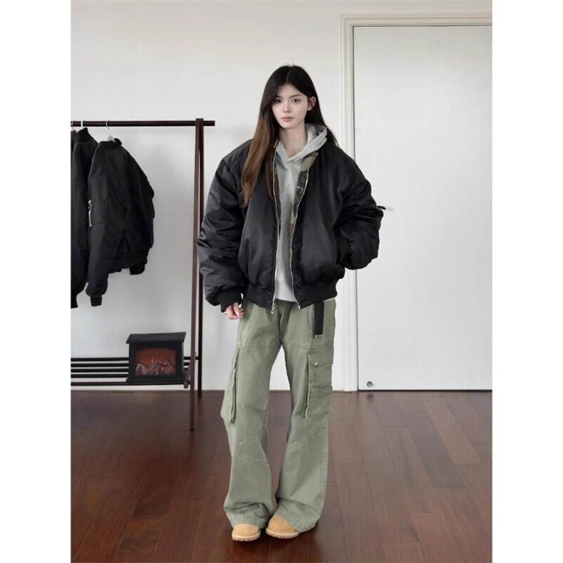 【有货】双面穿bomber夹克飞行员棉服外套MY9023特P100,男装夹克,星座908-1