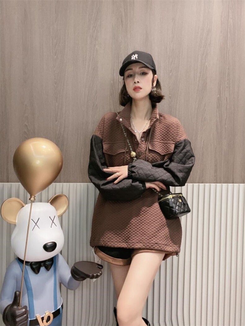 拼色加卫衣ＭＬ，女装卫衣/绒衫，可纳奇