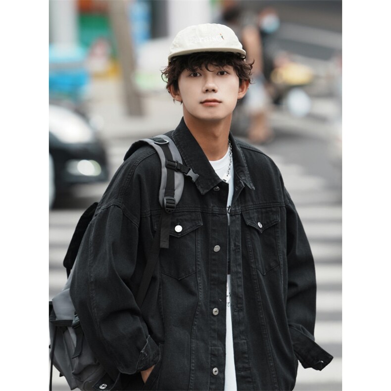 25款抖音品质牛仔夹克宽松韩版工装潮流水洗外套N991/P98/158,男装夹克,星座202