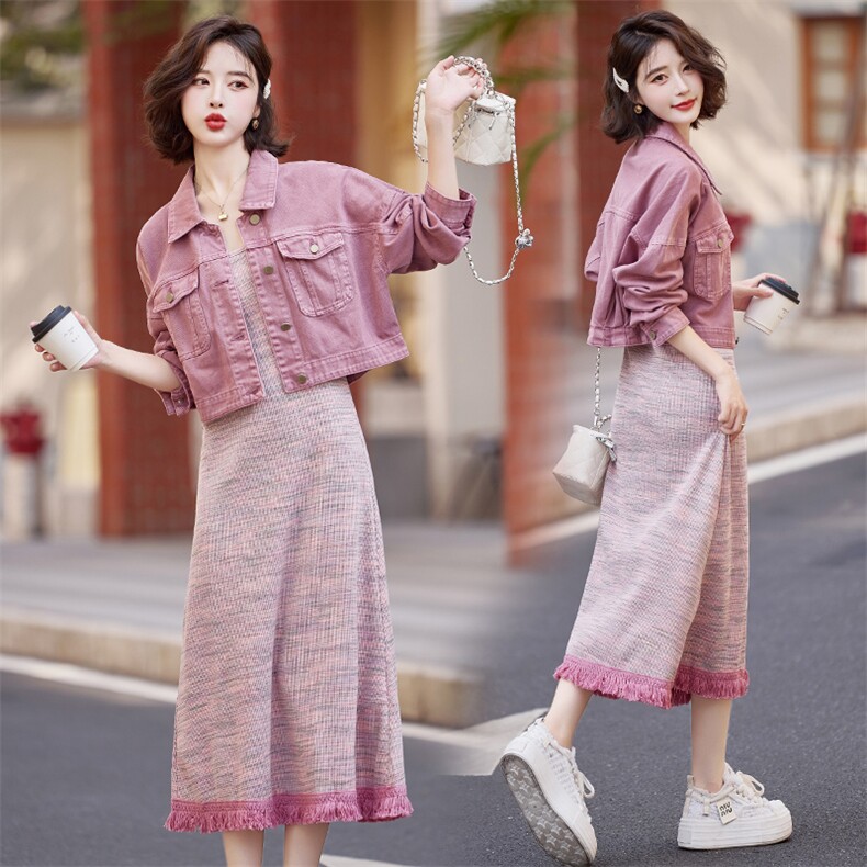 开春穿搭套装女2025新款时尚休闲气质高级感减龄显瘦小个子两件套图片