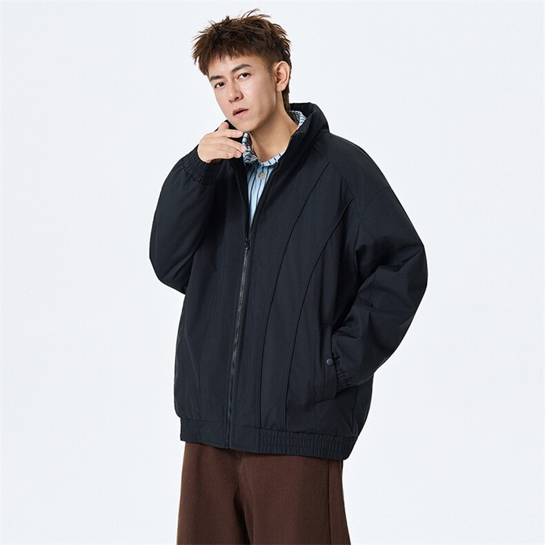 现货美式休闲加厚雪山棉衣夹克外套立领纯色三防户外工装棉服,男装夹克,电商A486