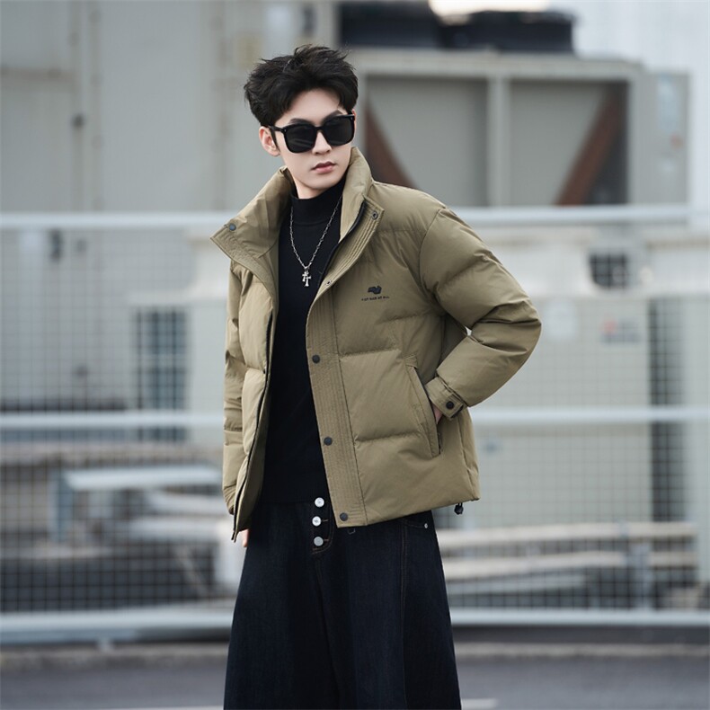 标50绒轻薄立领羽绒服男冬季2025新款外套6633-M-4XL-P215，男装羽绒服，电商B255