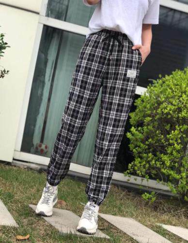 薄格子裤，女装，开心依典