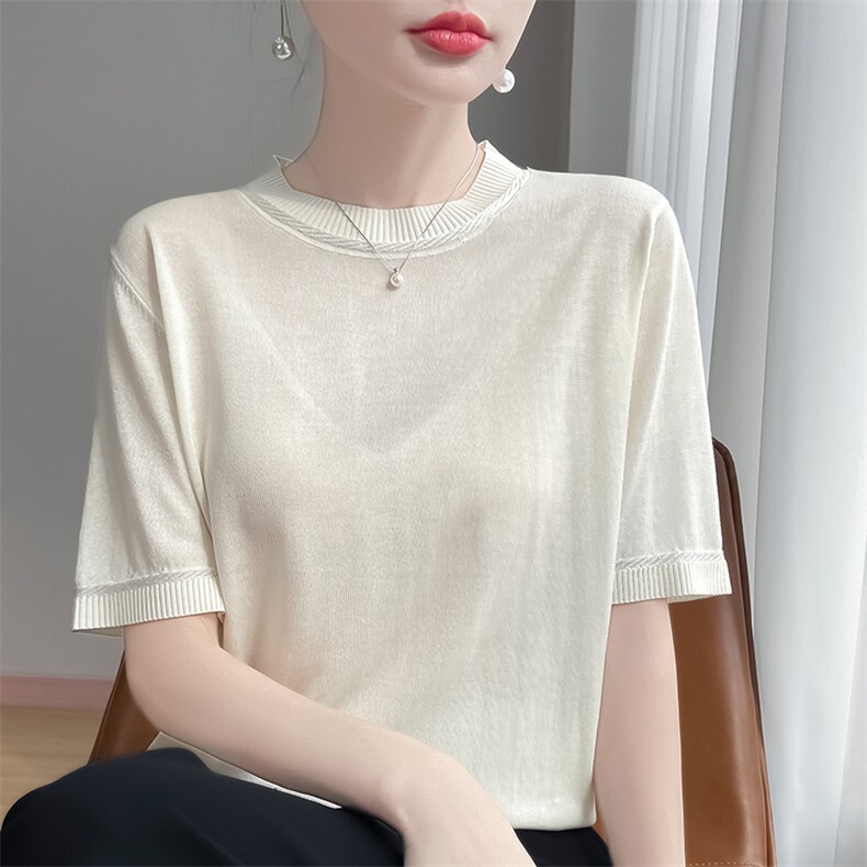 短袖t恤女2025新款夏季薄款宽松显瘦打底上衣小衫,女装T恤,质第工厂直营店