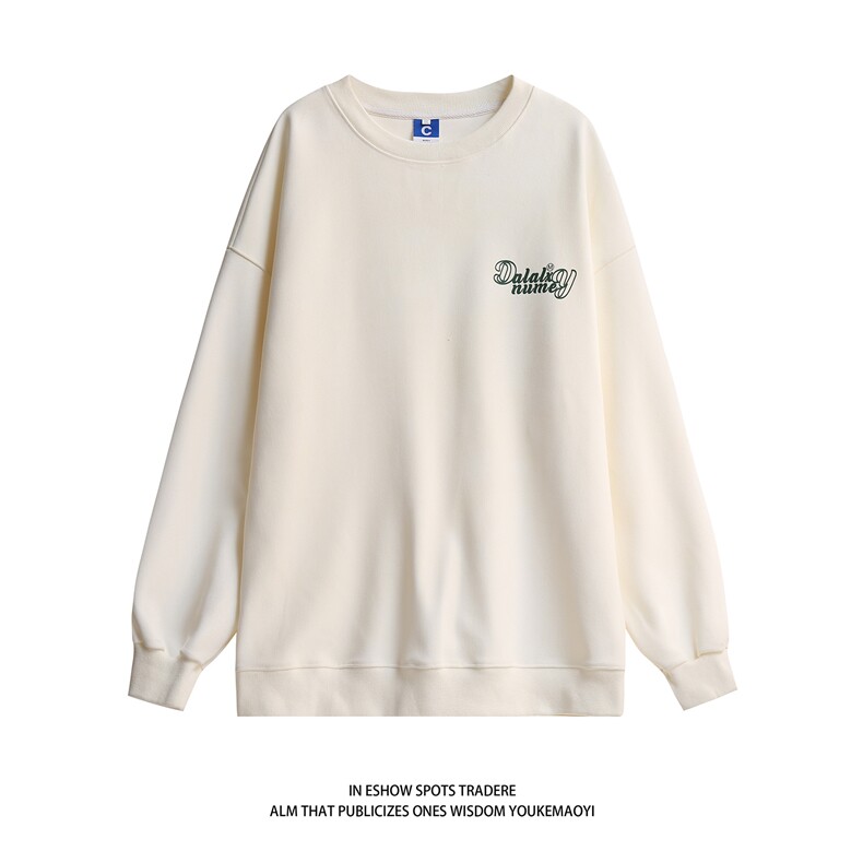 白底平铺400克2025秋装新款韩版圆领宽松男女情侣装卫衣S226-P48，男装卫衣，电商A233-2