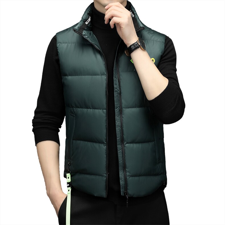 冬季新款羽绒服马甲男士中年商务休闲保暖立领背心男装白鸭绒外套,男装背心/马甲,电商B212（原钱塘6029）