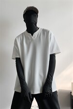 特批250克男装夏季新款大码宽松短袖T恤夏装V领打底衫S399P20，男装T恤，电商A233-1