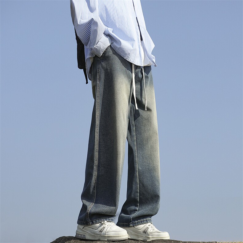 牛仔裤男宽松直筒裤K2362P50,男装牛仔裤,电商D325