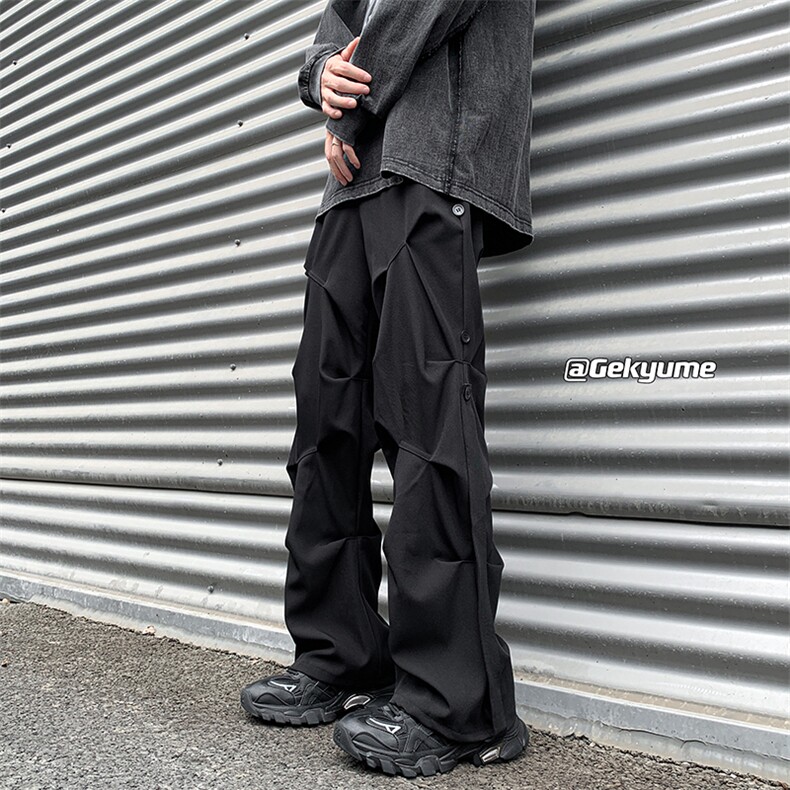 8XL-M休闲裤男春夏加肥加大码西裤高街显瘦拖地裤9026p68控88,男装休闲裤,电商D206-1