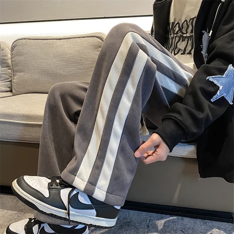 男春季新款港风休闲裤QK31P32加绒款38图片