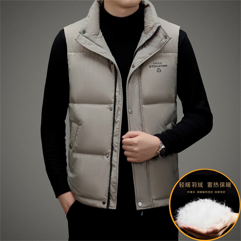 BAMJ-8988钱塘2020-2中年男士商务休闲简约冬季后羽绒马甲P160,男装羽绒服,钱塘207-2