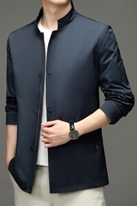 BEA33607钱塘2020-2男士立领秋季薄款中年休闲简约夹克主推款P175图片