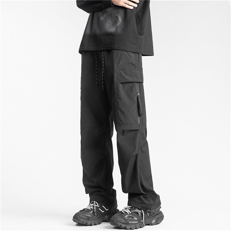 2025春季新款机能风纯色直筒运动裤宽松长裤港风现货K8291-P42，女装休闲裤，星座512-3