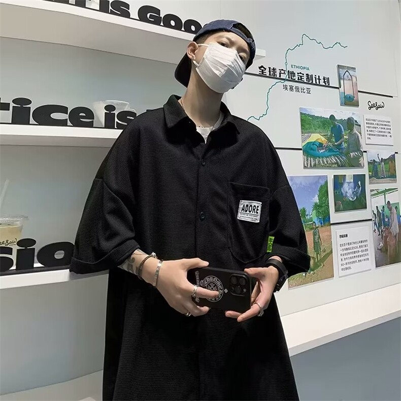 华夫格短袖春季2024新款SMK15P32,男装T恤,星座1116-2