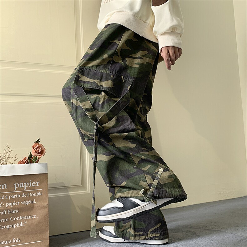 2025年春款复古hiphop嘻哈迷彩工装裤男潮牌休闲束脚裤K23936-P70,男装休闲裤,电商A001-1