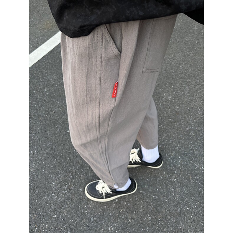 2025夏季新品七分休闲萝卜裤潮流脚口扣袢K383-P30,男装休闲裤,电商A178