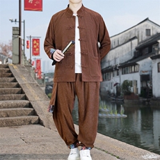 男士外套灯芯绒夹克套装盘扣立领风XZ1512-2502套装-P130，男装夹克，星座1512