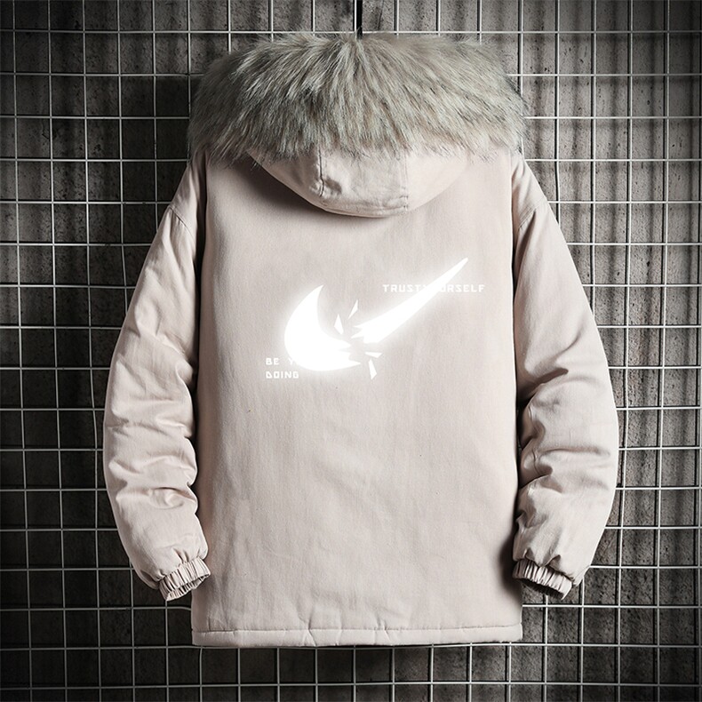 MM48111-P130冬季大毛领衣男士大码加厚袄男服网格挂拍,男装棉衣,电商A040A