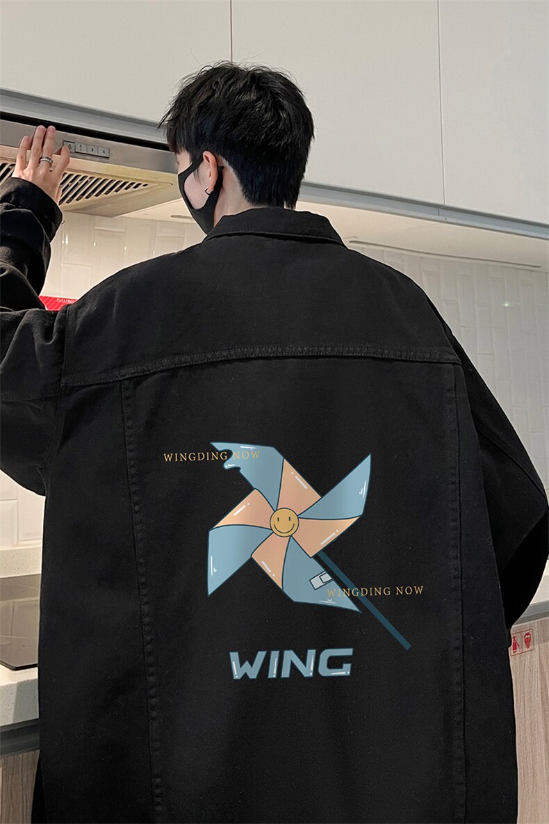 牛仔夹克男大码牛仔外套男茄克NJ77112-P60加绒款-P75,男装夹克,电商A040