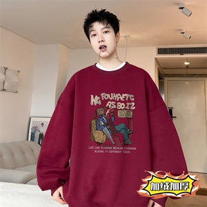 ！圆领卫衣男长袖T恤男 WY154-P28 加绒款（JR）-P33 控价:49图片