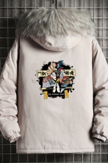 MM48016-P130冬季大毛领衣男士大码加厚袄男服网格挂拍，男装棉衣，电商A040A