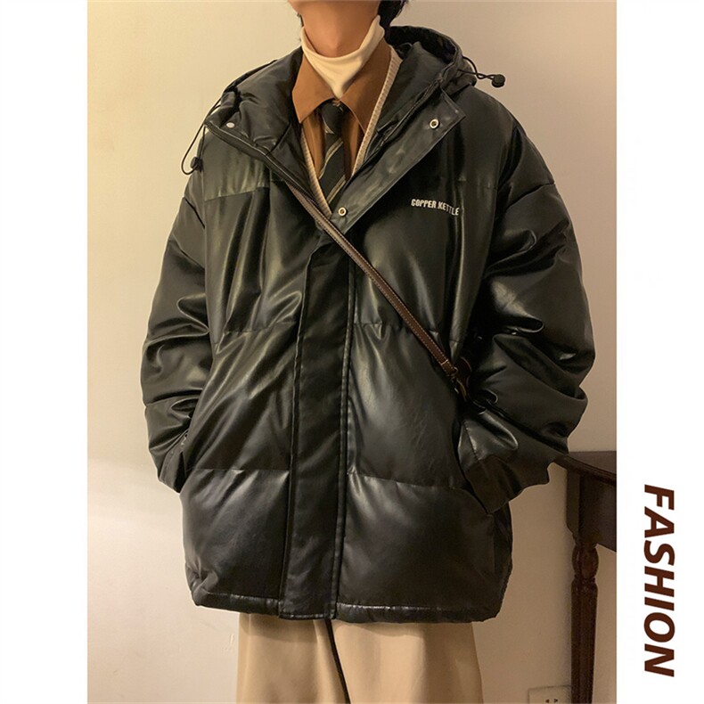 MY2089/P130连帽宽松韩版加厚皮衣棉衣棉服男潮大码学生棉袄外套图片