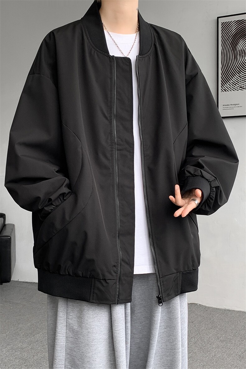 M-8XL棒球服男款春秋特大码加肥加大男装飞行员夹克外套JK001P65,男装夹克,电商B312