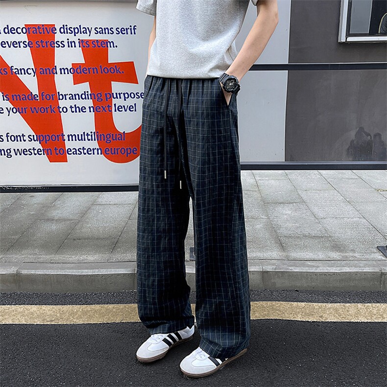 2026春夏衔接新款慵懒风格子休闲裤男K6706-特P33建议零售价78,男装休闲裤,电商A001