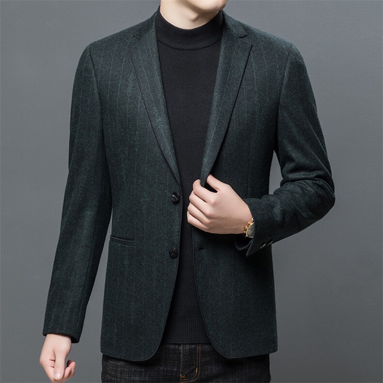 羊毛西服男秋季潮款休闲商务西服中年男士单西外套ASD2221-P260,男装西服,电商B212（原钱塘6029）