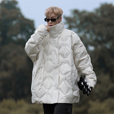 F53-P902024新款冬季菱形格棉服男款美式高街潮牌立领棉衣外套，男装棉衣，星座512-6