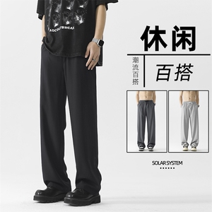 直筒裤男春夏季薄款宽松阔腿运动休闲长裤子 1228 特批-25图片