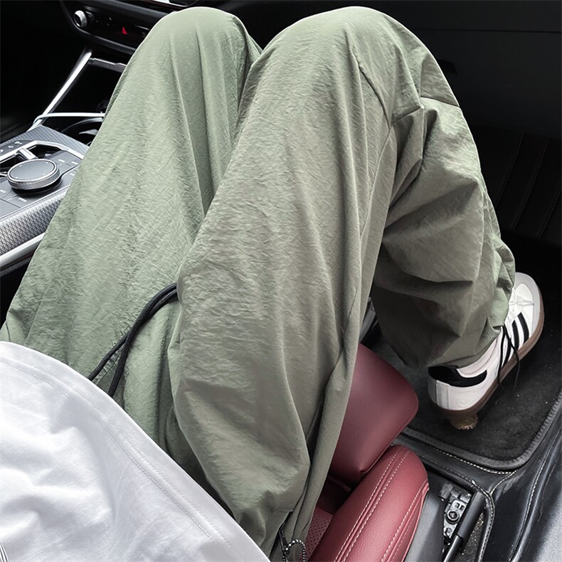 港风新款冲锋裤男款夏季防水风速干伞兵工装裤子K02863-P40图片