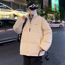 男士加厚棉衣男冬季情侣款休闲棉服刺绣立领棉袄A266-WMY2230-P65，男装棉衣，电商A266