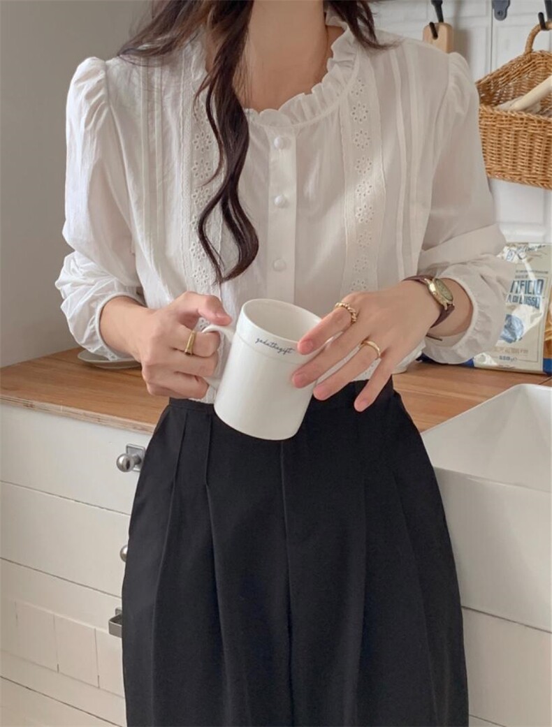 木耳边韩系立领小衫，其它，DAP