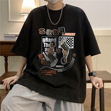 麂皮绒短袖t恤男大码半袖男JD82282-P25，男装T恤，电商A040