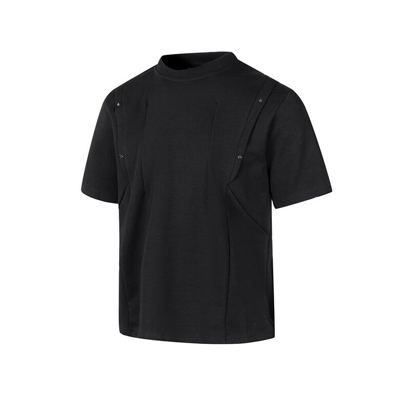 高品质钉扣夏季新款男装空气层时尚短袖T恤半袖XZ212-QXT680-P35，男装T恤，星座212