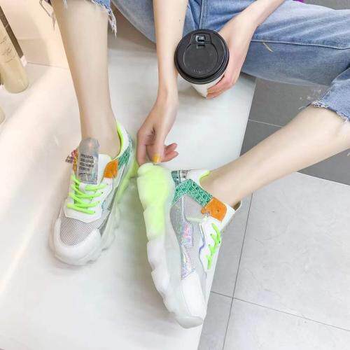 韩版潮流休闲水晶吸磨底真皮透气运鞋老爹鞋，其它，她他麦