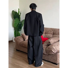 网图新中式结构活页斜门襟垫肩夹克男立领中山装外套A973-P60，男装夹克，星座1505