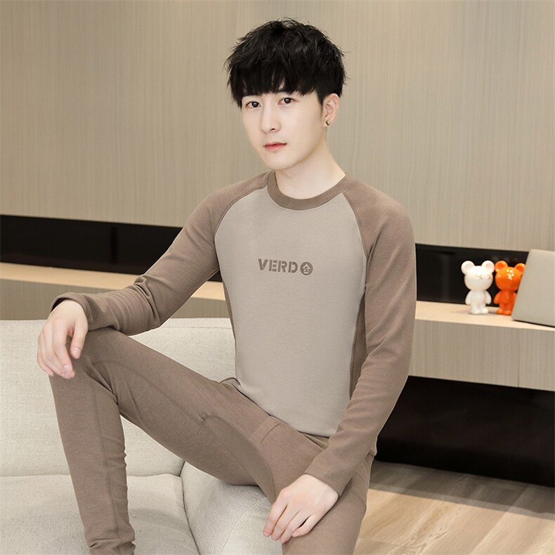 秋衣秋裤男士保暖内衣秋冬季薄款抗菌莱卡棉套装TZ3808-P50,男装棉衣,星座310B-3