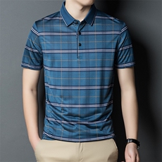 2023新款夏季半袖冰丝薄款男士短袖T恤休闲宽松透气体恤POLO衫，男装T恤，电商B212（原钱塘6029）