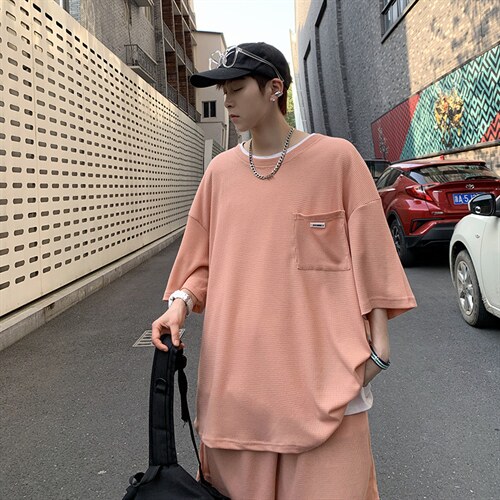 百搭时尚新款原宿男T恤简约日系休闲套装H92P40，男装休闲套装，星座1116-2