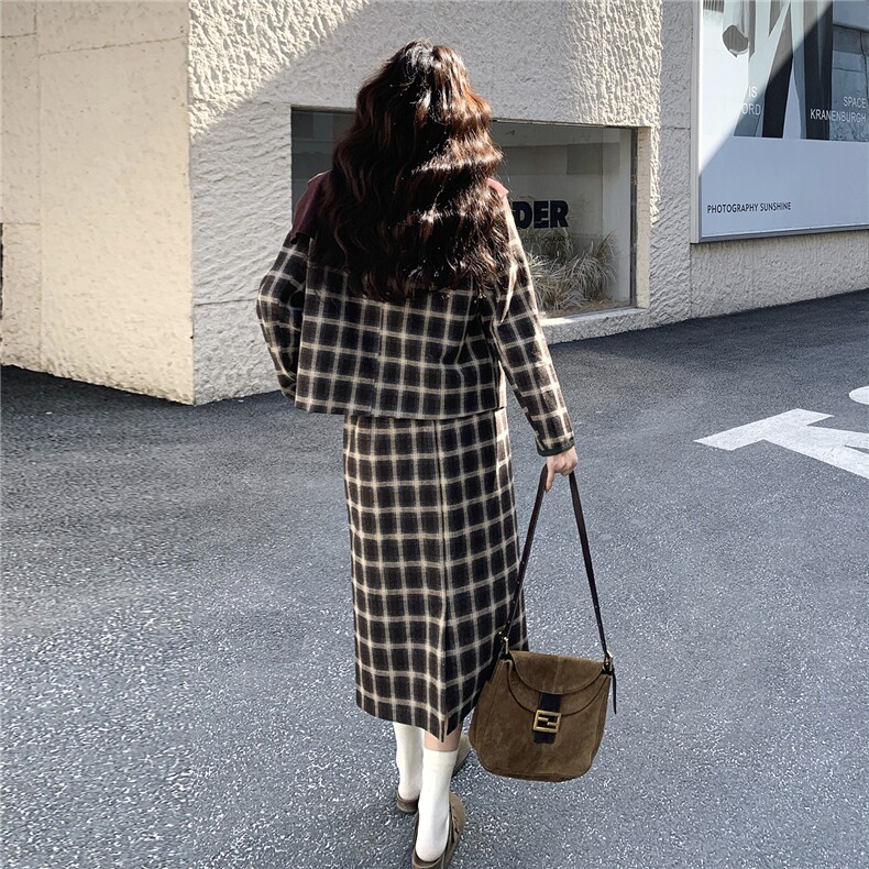 【上就能卖】大量不缺货转化好小香系格纹套装裙2501P230K368,女装套装/套裙,2C292