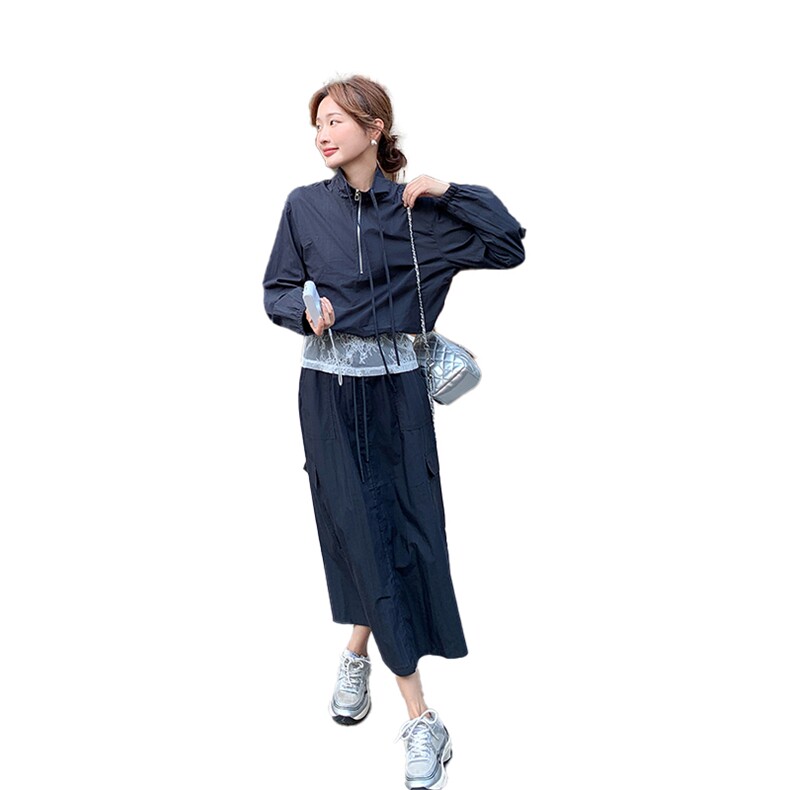 新款工装蕾丝两件套2C010-2553-P175-K258,女装套装/套裙,2C010