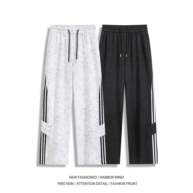 夏季新款扎染条纹拼接设计潮流百搭休闲裤B315-K25469-特p35控68,男装休闲裤,电商B315
