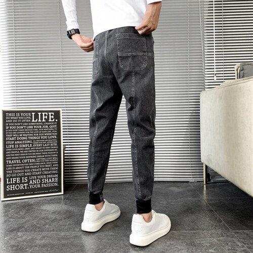 2025年秋季新品牛仔裤男士韩版修身束脚裤潮牌男士休闲裤长裤，男装牛仔裤，电商A327