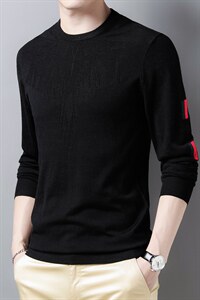 Z2076男士2023年秋冬新款长袖圆领羊毛针织衫休闲打底衫P70，男装针织衫/毛衣，电商B360